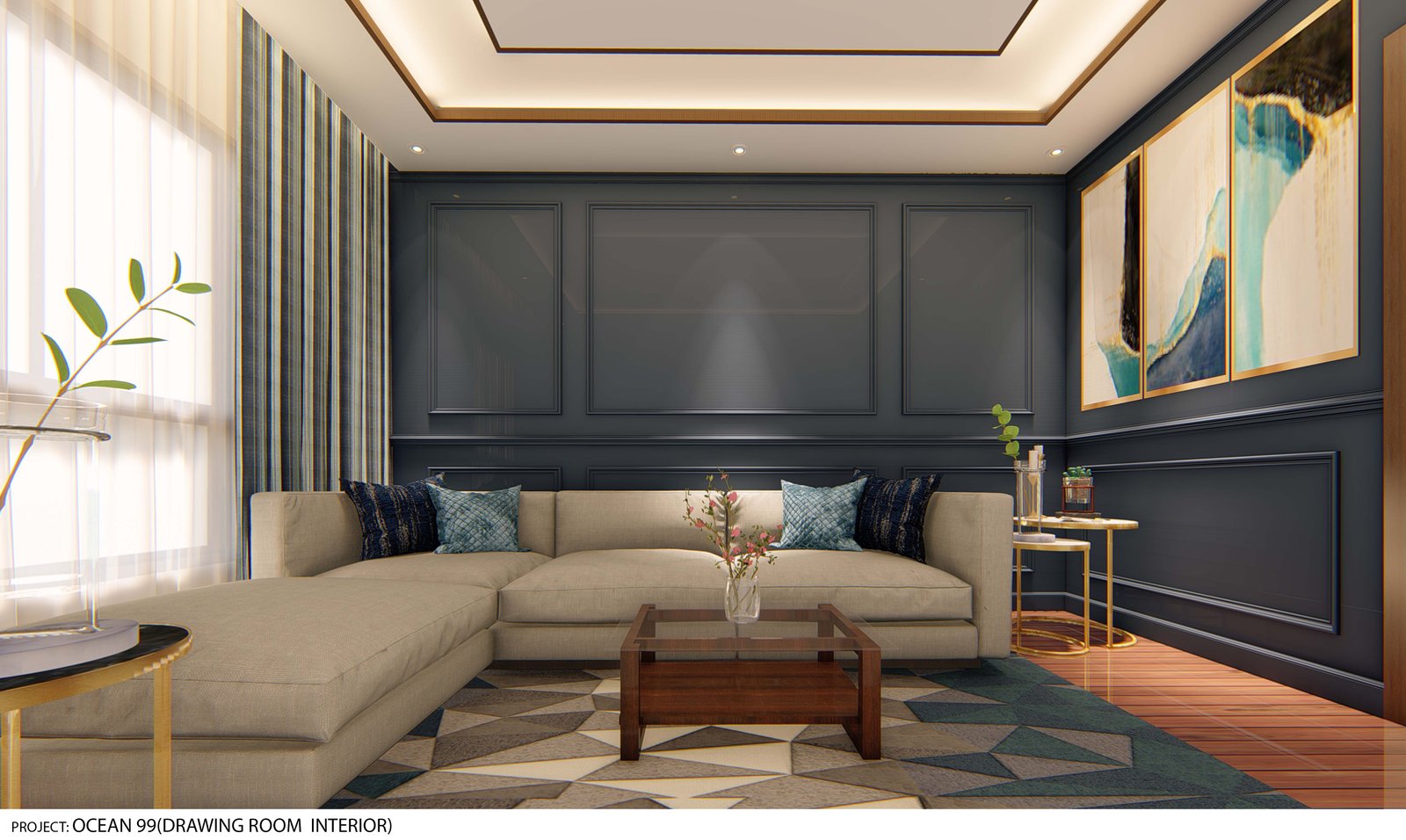 Ocean 99 drawing room interior render